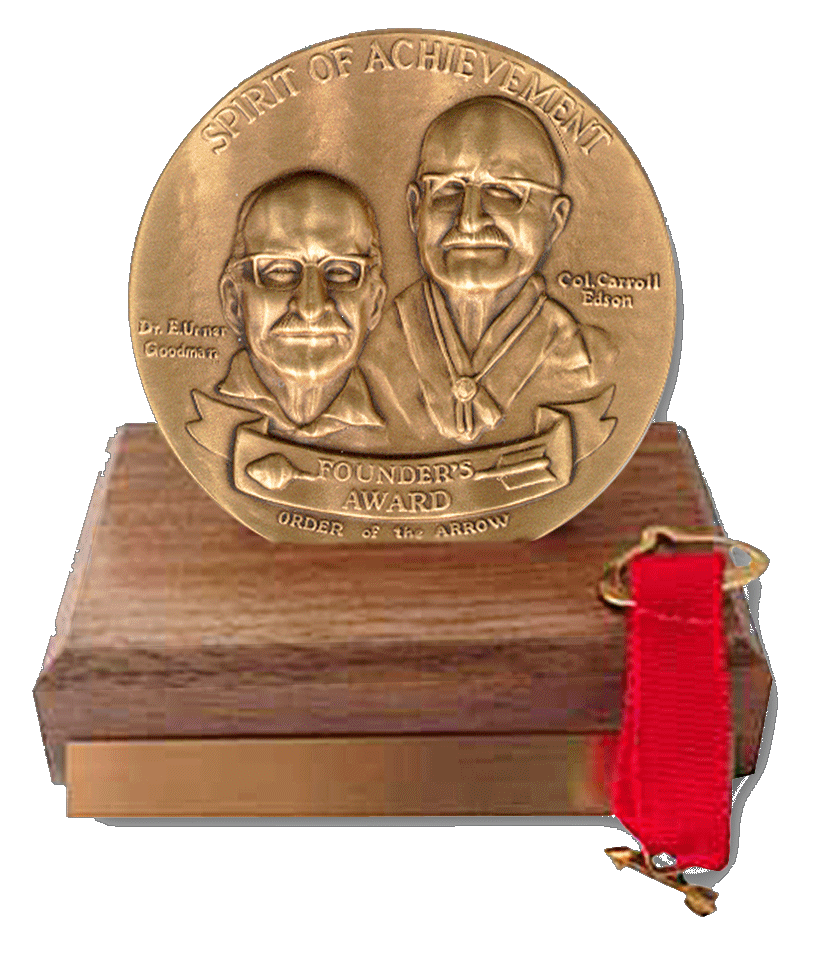 Order of the Arrow Founder's Award Medallion and Ribbon