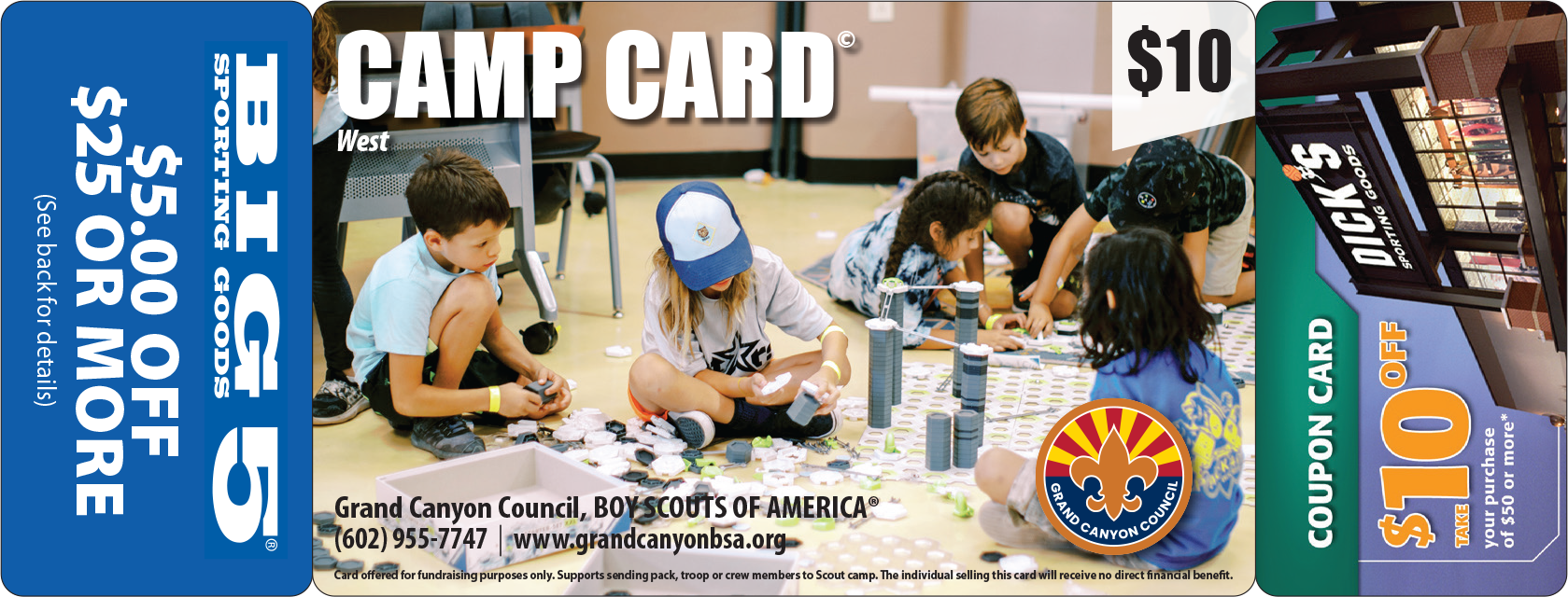 Camp Cards Support Center Grand Canyon Council BSA